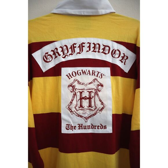 The Hundreds x Harry Potter Men's Sz L Striped Hogwarts House Rugby L/S Shirt - Picture 6 of 7